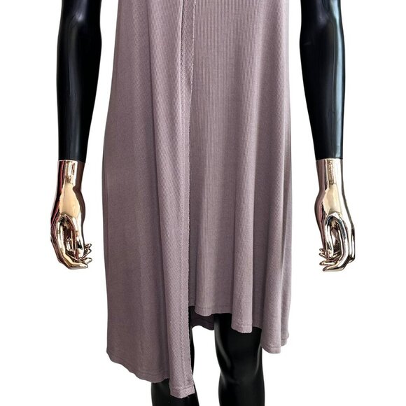 Umgee Taupe Cowl Neck Sleeveless A-Line Swing Dress - Size Small - Picture 7 of 10